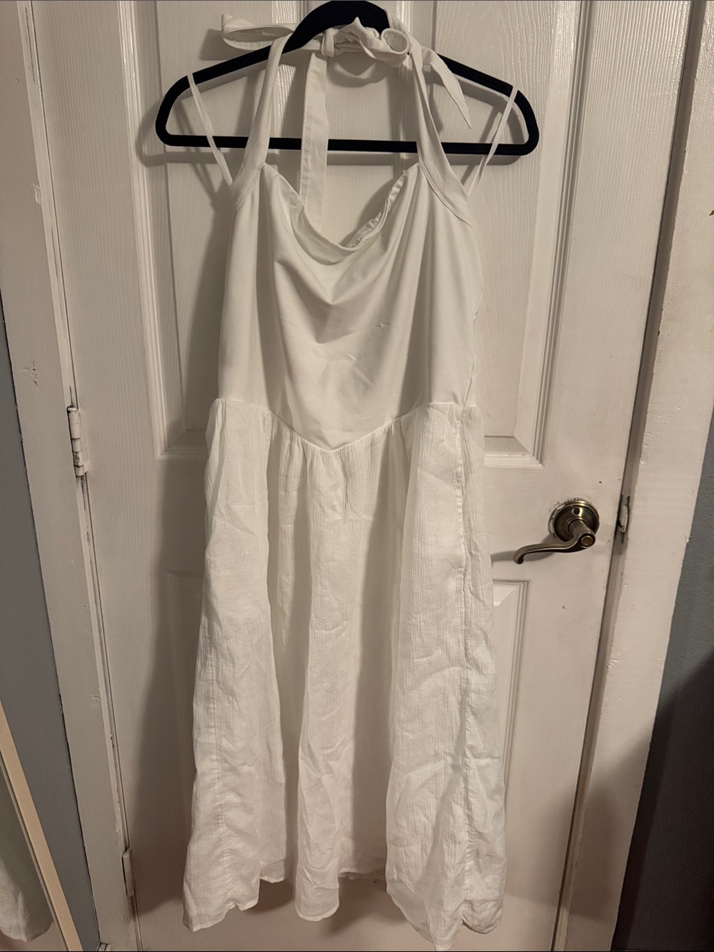 Aerie White Halter Dress